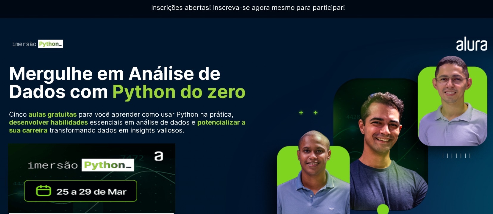 Imersão Python Do Excel à Análise de Dados www.alura.com.br